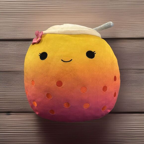 Squishmallows Bergit 16" Pink Ombre Boba Tea Plush Stuffed Animal - Picture 1 of 7